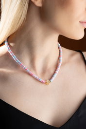 Heliophilia Silver Collar KL-0861 Multicolor con Colgante de Trébol